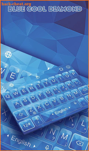 Blue Cool Diamond Keyboard Theme screenshot