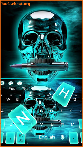 Blue Cool Skull keyboard screenshot