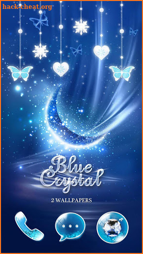 Blue Crystal Go Launcher Theme screenshot