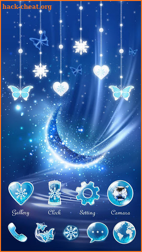 Blue Crystal Go Launcher Theme screenshot