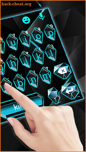 Blue Crystal Tech Keyboard Theme screenshot