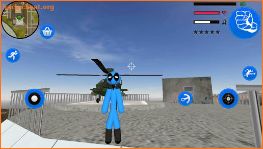 Blue DedPool Stickman Rope Hero Gangstar Crime screenshot