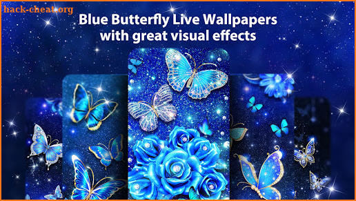 Blue Diamond Butterfly Live Wallpaper & Themes screenshot