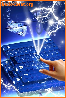 Blue Diamond Glitter Keyboard screenshot