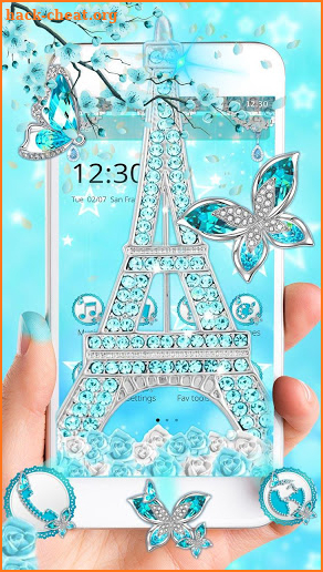 Blue Diamond Paris Theme screenshot