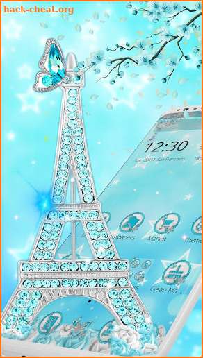 Blue Diamond Paris Theme screenshot