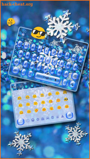 Blue Diamond Snowflake Keyboard screenshot