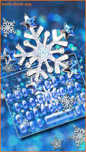 Blue Diamond Snowflake Keyboard screenshot