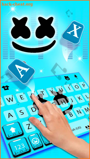 Blue Dj Man Keyboard Theme screenshot