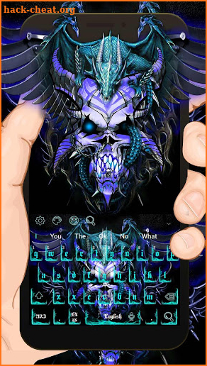 Blue Dragon Skull Keyboard Theme screenshot