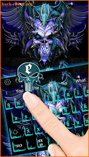 Blue Dragon Skull Keyboard Theme screenshot
