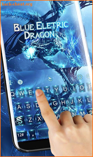 Blue Electric Dragon Keyboard Theme screenshot