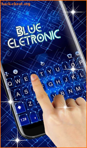 Blue Electronic Keyboard Theme screenshot