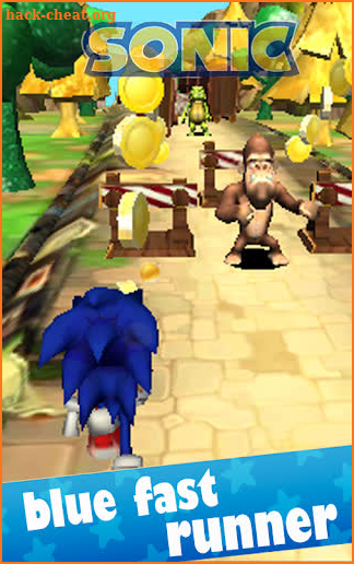 Blue Fast Hedgehog : Jungle Run Adventure screenshot
