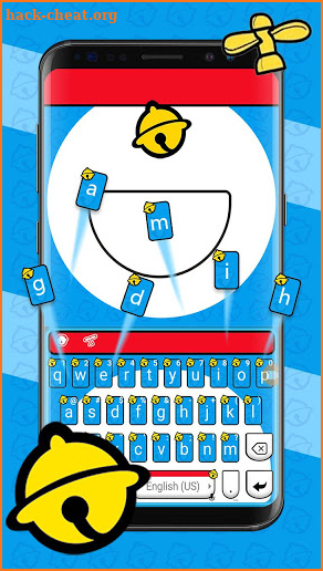 Blue Fat Cat Keyboard Theme screenshot