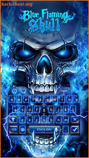 Blue Fire Skull Keyboard screenshot