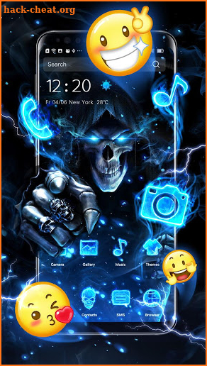 Blue Fire Skull Live Wallpaper screenshot