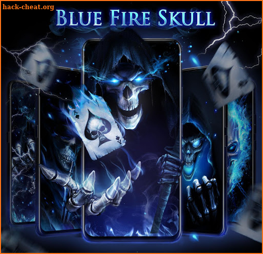 Blue Fire Skull Live Wallpaper screenshot
