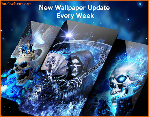 Blue Fire Skull Live Wallpapers Themes screenshot