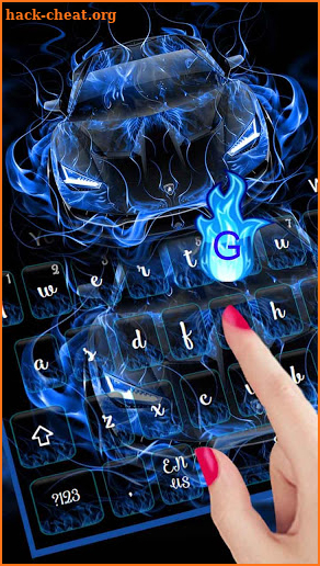 Blue Flame Car Keyboard screenshot