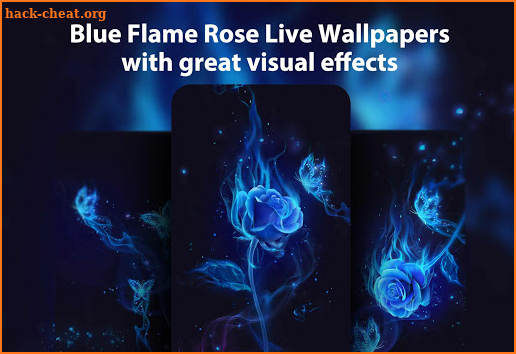 Blue Flame Rose Live Wallpaper & Launcher Themes screenshot