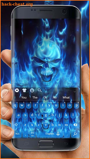 Blue Flame Skull Keyboard screenshot