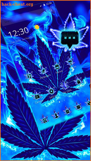 Blue Flame Weed Theme screenshot