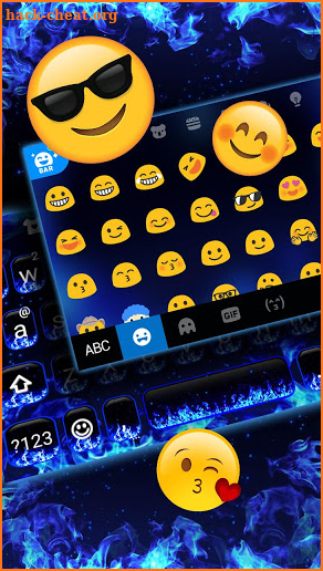 Blue Flames Keyboard Theme screenshot