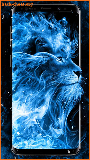 Blue Flaming Lion Live Wallpaper screenshot