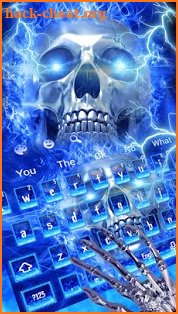 Blue Flaming Skull Keyboard Theme screenshot