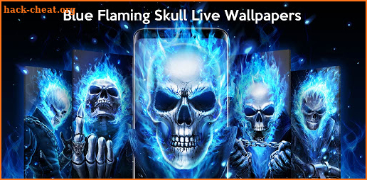 Blue Flaming Skull Live Wallpaper screenshot
