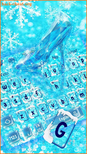 Blue Frozen Sandal Keyboard Theme👠 screenshot