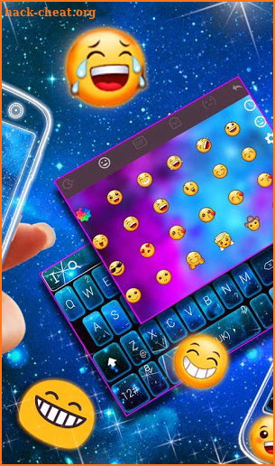 Blue Galaxy 3D Keyboard Theme screenshot