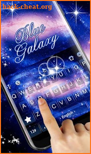 Blue Galaxy Keyboard Theme screenshot