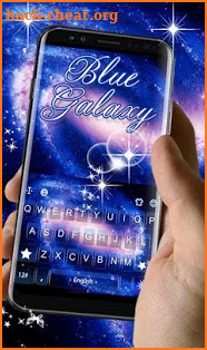 Blue Galaxy Keyboard Theme screenshot