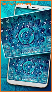 Blue Galaxy Mandala Keyboard Theme screenshot