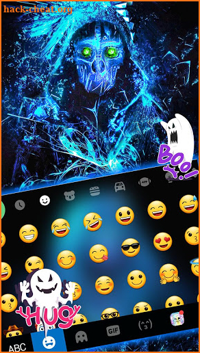 Blue Ghost Mask Keyboard Theme screenshot