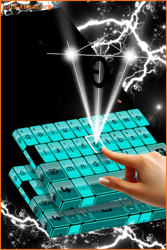 Blue Glow Keyboard Theme screenshot