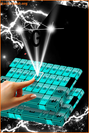 Blue Glow Keyboard Theme screenshot