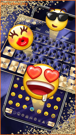 Blue Gold Luxury Keyboard screenshot