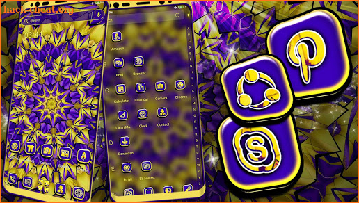 Blue Golden Abstract Theme screenshot