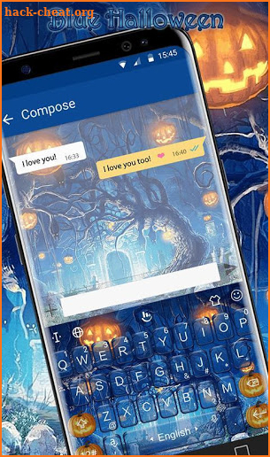 Blue Halloween Keyboard Theme screenshot