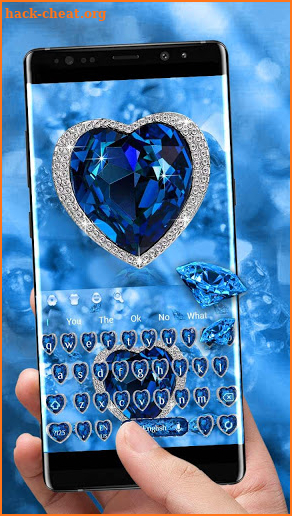 Blue Heart Diamond Keyboard screenshot