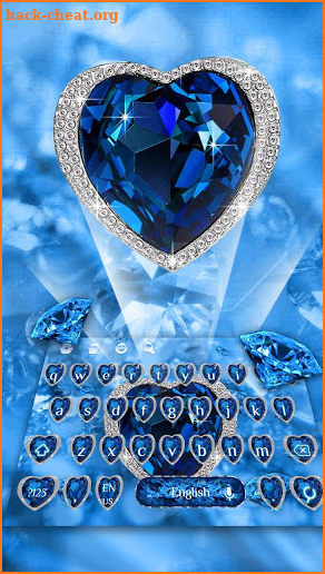 Blue Heart Diamond Keyboard screenshot