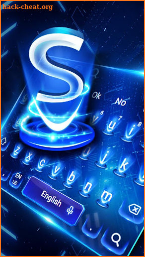 Blue Hologram Keyboard screenshot
