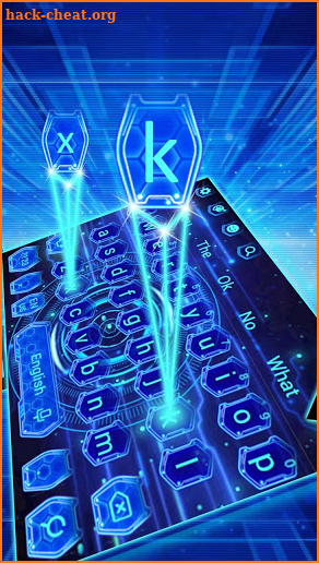 Blue Hologram Keyboard Theme screenshot