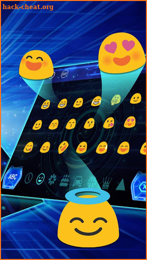 Blue Hologram Keyboard Theme screenshot