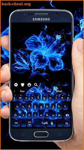 Blue Ice Fire Flower Keyboard screenshot