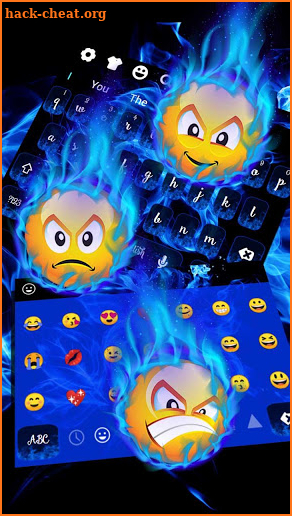 Blue Ice Fire Flower Keyboard screenshot