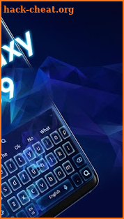 Blue Keyboard for Galaxy S9 screenshot